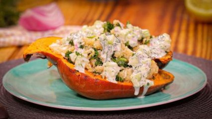 Camote Relleno de Quinoa.| Cocina Delirante
