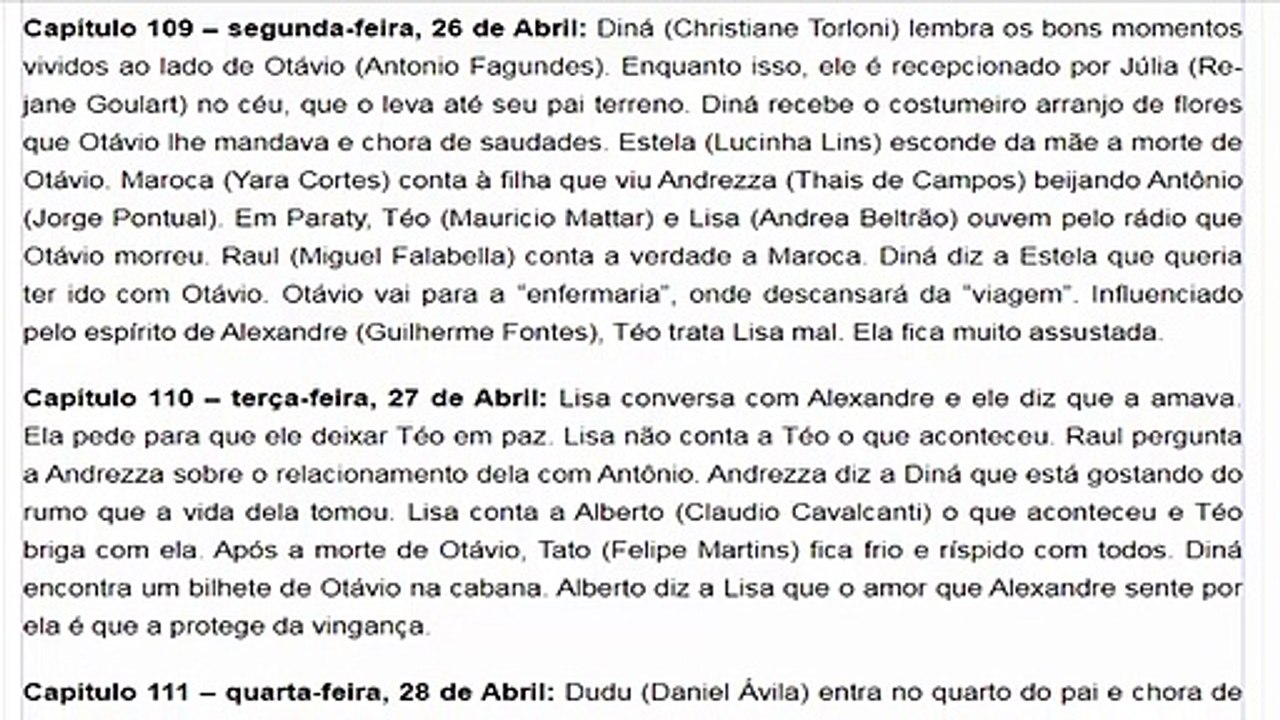A viagem  - cap   109 a 114