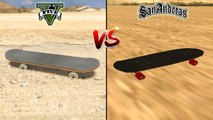 GTA 5 SKATEBOARD VS GTA SAN ANDREAS SKATEBOARD - WHICH IS BEST_