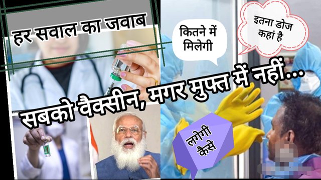 सबको Vaccine कैसे लगेगी, कितने में मिलेगी? वैक्सीन से जुड़े हर सवाल का जवाब। Corona Vaccination
