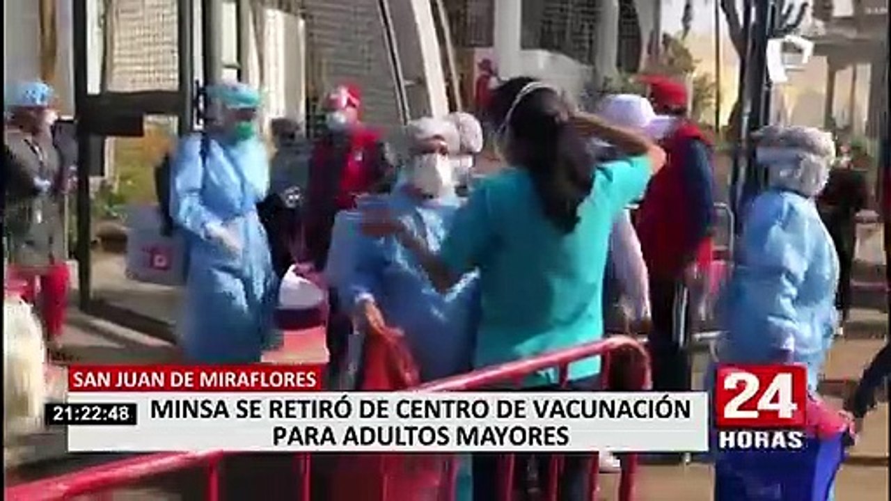 SJM: Minsa se retiró de centro de vacunación y adultos mayores no recibieron la dosis