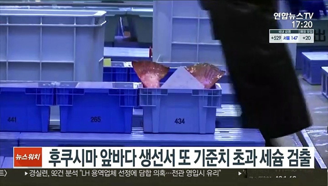 후쿠시마 앞바다 생선에서 또 기준치 초과 세슘 검출