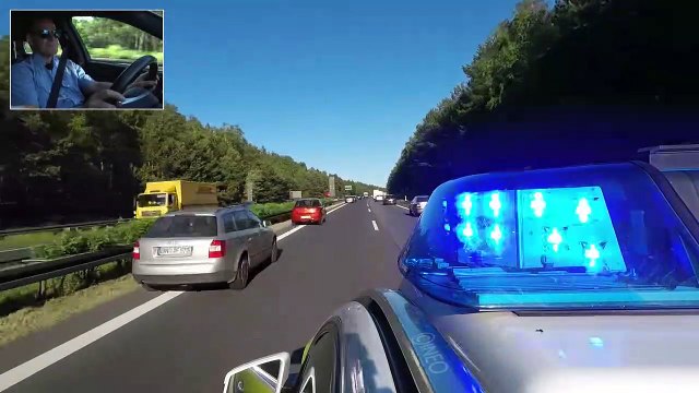 Einsatzfahrt Der Autobahnpolizei - Durch Rettungsgasse Zum Unfall - Polizei Kommentiert - Pov Gopro