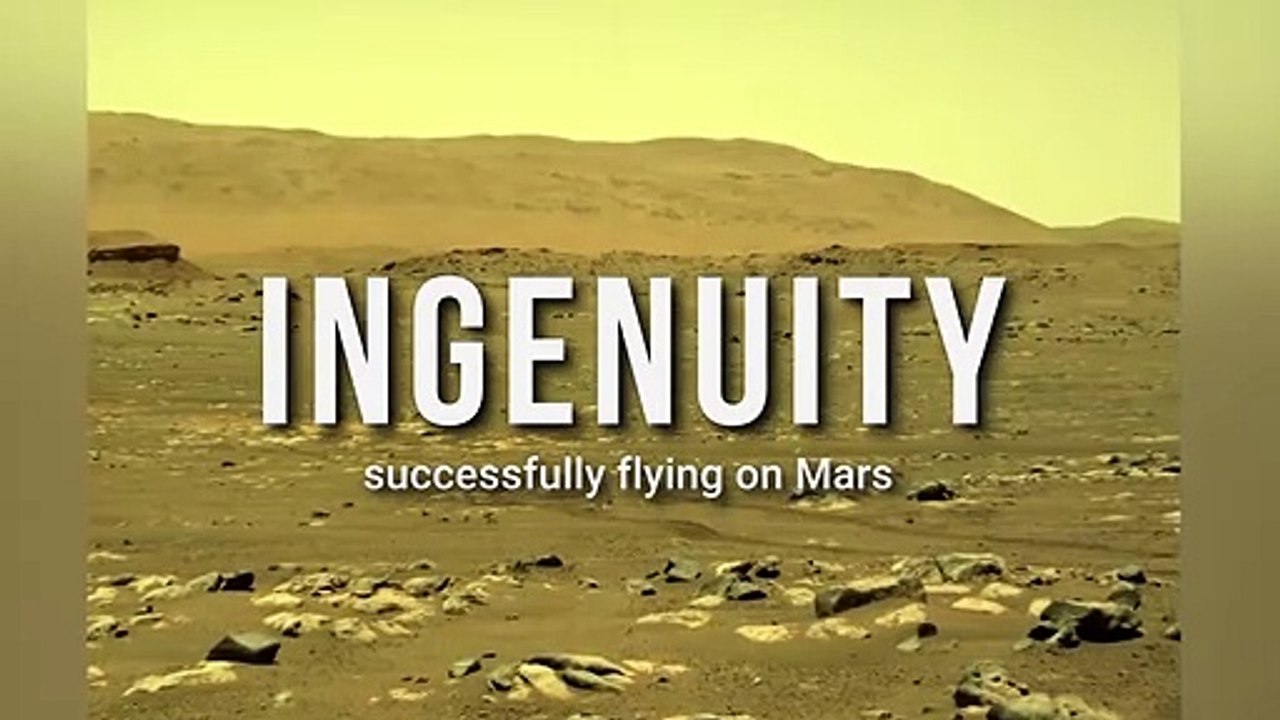 Mars Helicopter Ingenuity's first successful flight (video of lift off and landing)