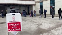 Son dakika! Hastane önünde Korona testi kuyruğu