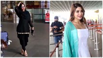 Ex Bigg Boss Contestants Nikki Tamboli & Arshi Khan Snapped At The Airport