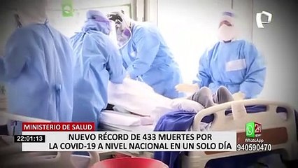 Nuevo récord de 433 muertes por la Covid-19 a nivel nacional en un solo día