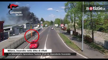 Скачать видео: Milano, appicca incendio alla ditta di rifiuti: preso un ex dipendente licenziato