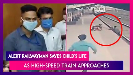 Alert Railwayman Mayur Shelke Saves Child's Life As High-Speed Train Approaches