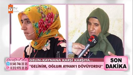 Gelin-kaynana karşı karşıya...