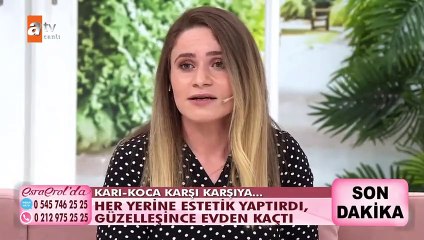 Yalçın Bey'in estetik yaptırarak evi terk ettiğini iddia ettiği eşi Meral, canlı yayında...