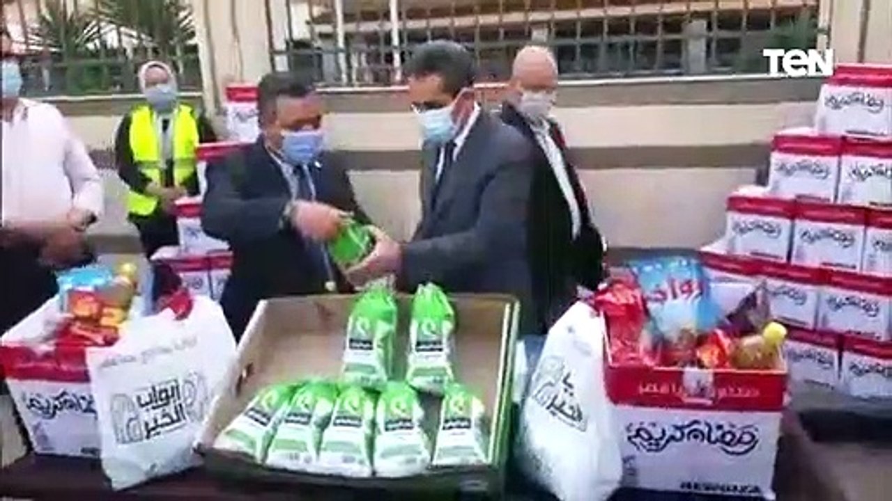 وصول قافلة صندوق تحيا مصر الى محافظة الغربية