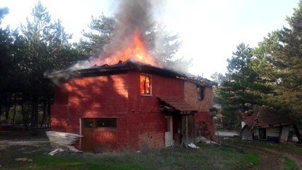 Mesire alanı içindeki 2 katlı evde yangın