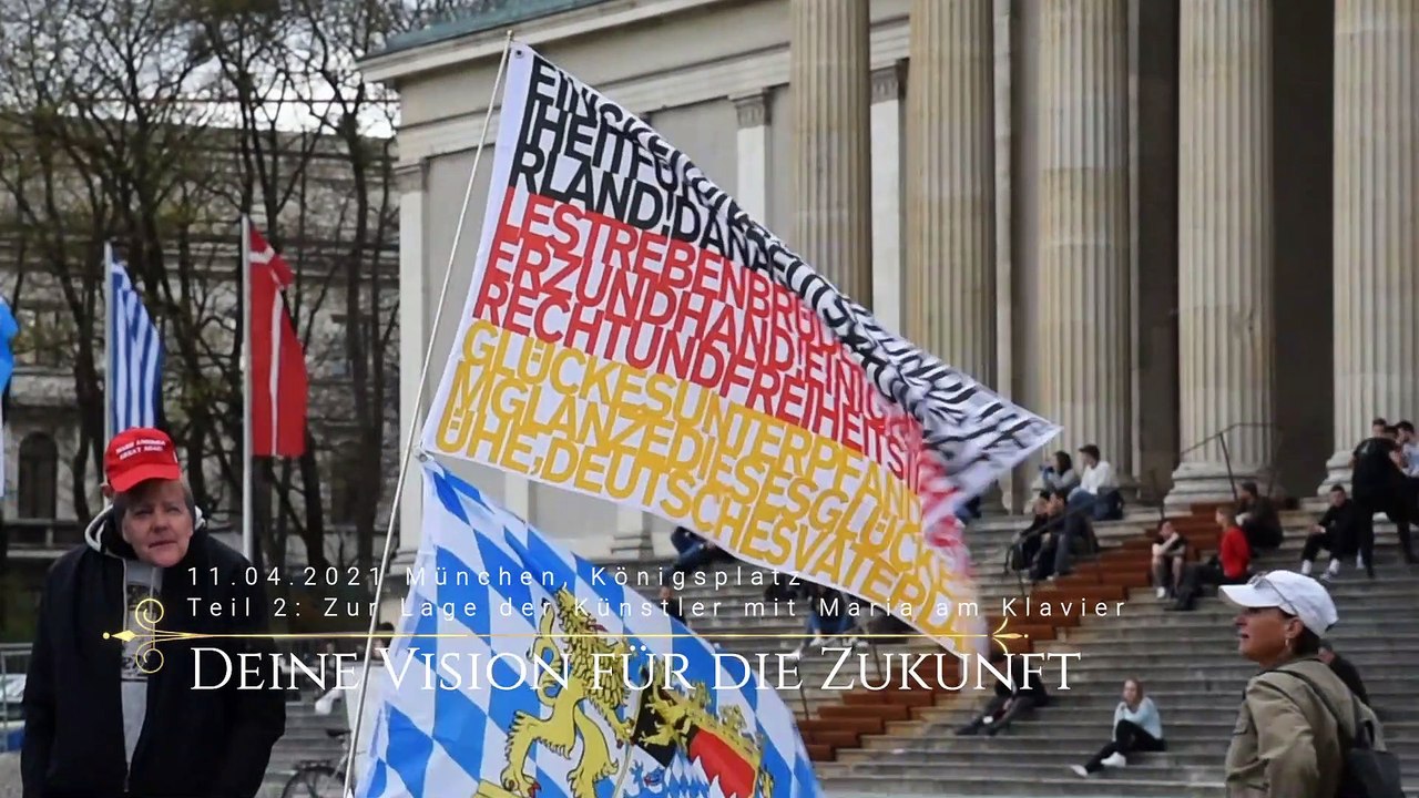Teil 2: 11.04.2021 München Königsplatz: Musikerin wird zur Putzfrau