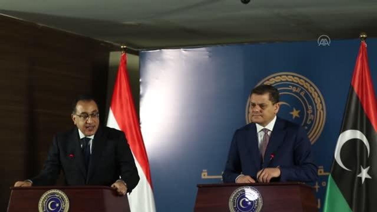 Son dakika haberleri! Libya Başbakanı Dibeybe, Mısırlı mevkidaşı Medbuli ile ortak basın toplantısı düzenledi (2)