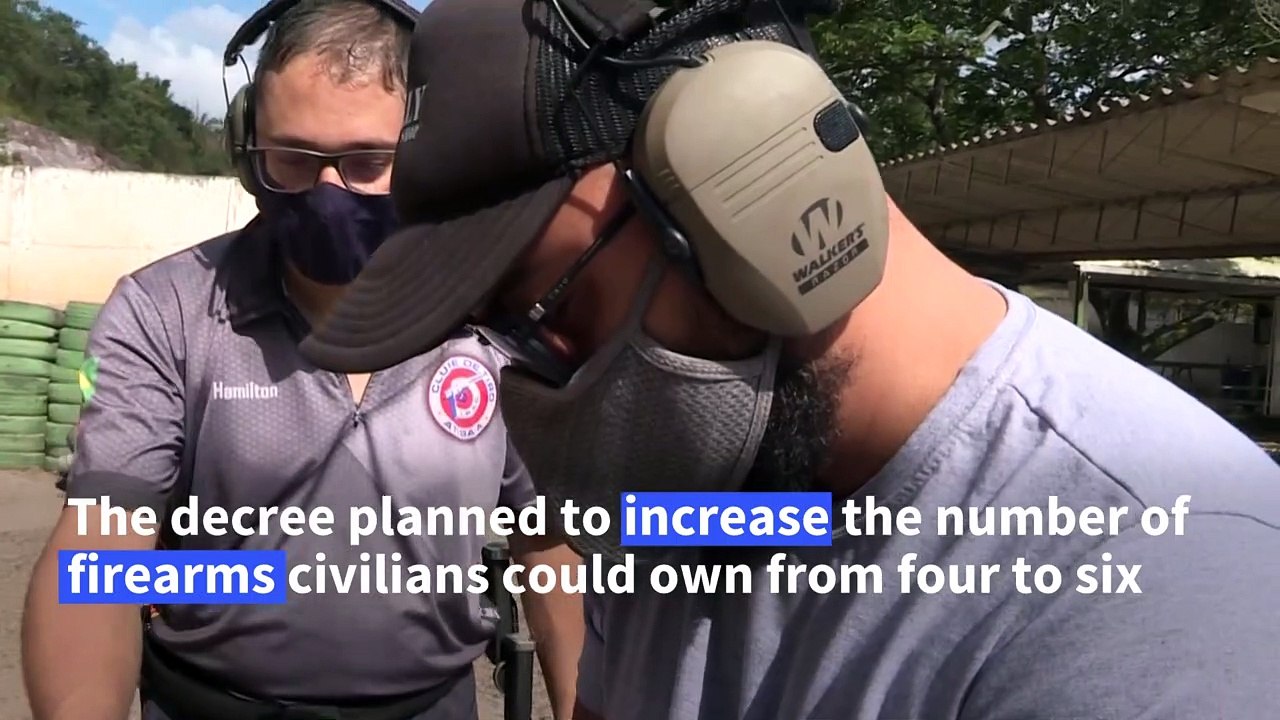 Gun enthusiasts at Brazil shooting range react to judge halting relaxed gun laws