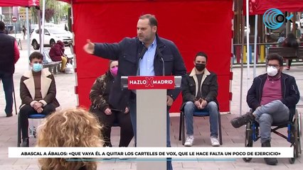 Abascal a Ábalos: «Que vaya él a quitar los carteles de Vox, que le hace falta un poco de ejercicio»