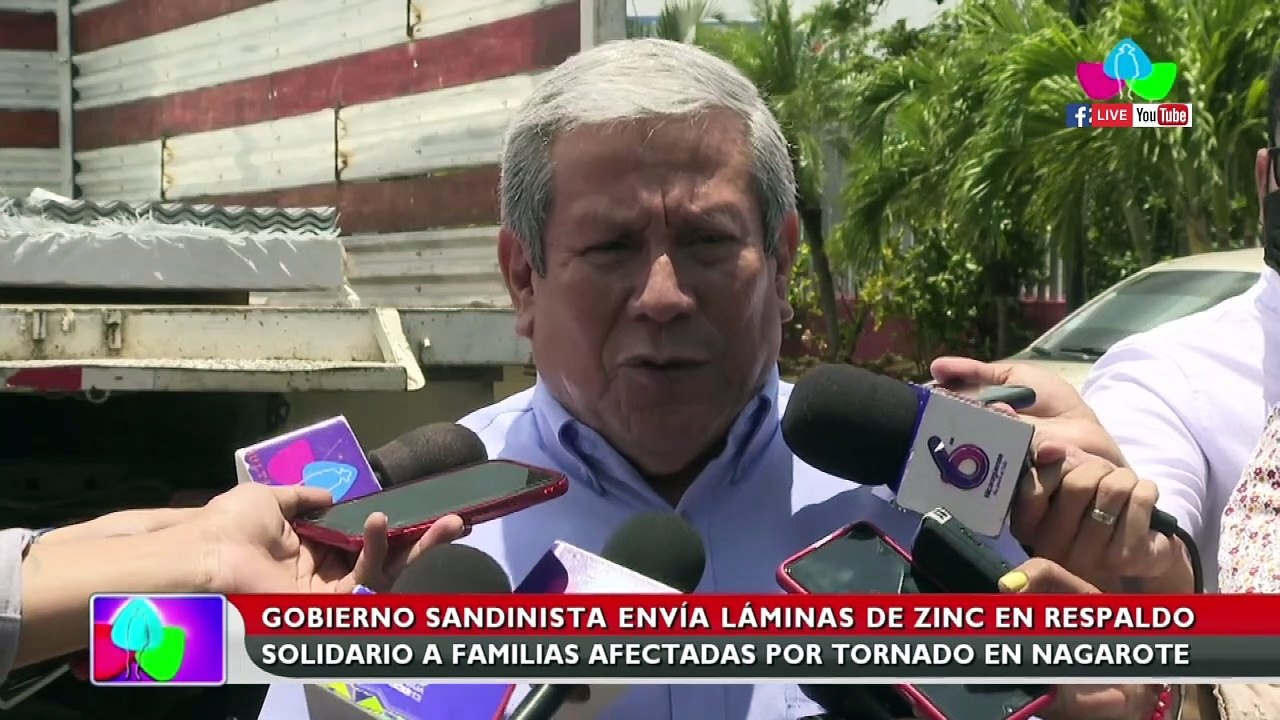 Gobierno de Nicaragua envía láminas de zinc a familias afectadas por tornado en Nagarote
