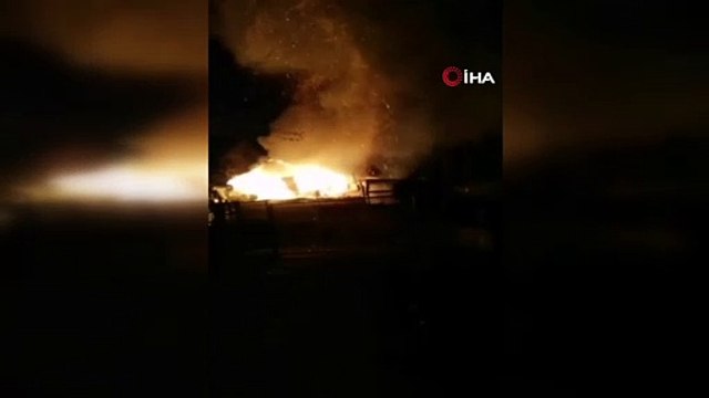 Sinop'ta ahır yangını: 12 büyükbaş hayvan telef oldu