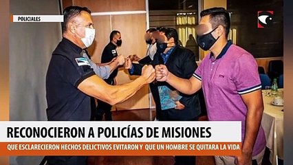 Reconocieron a policías de Misiones que esclarecieron hechos delictivos y evitaron que un hombre se quitara la vida