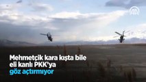 Mehmetçik kara kışta bile terör örgütü PKK'ya göz açtırmıyor