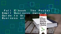 Full E-book  The Pocket Small Business Owner's Guide to Starting Your Business on a Shoestring