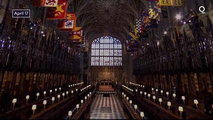 Queen Elizabeth II Sits Alone As Prince Philip Is Laid to Rest