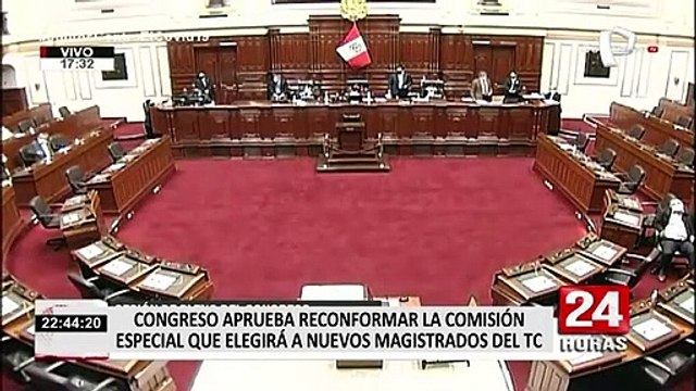 Congreso: aprueban reconformar comisión que elegirá a nuevos magistrados del TC