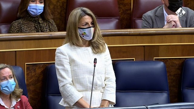 Yolanda Díaz, a García Egea: El FMI se equivocó porque pensó que el Gobierno iba a aplicar las mismas recetas que ustedes