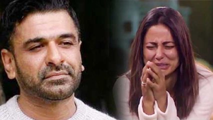 Papa के लिए रोती हुई Hina Khan को Eijaz Khan ने ऐसे दिया हौंसला | FilmiBeat