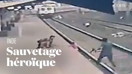 Un cheminot héroïque sauve un enfant qui était piégé sur les rails en Inde