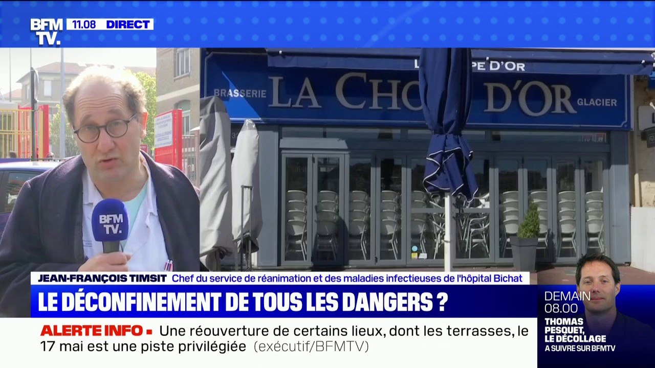 Jean-François Timsit, chef du service de réanimation et des maladies infectieuses de l'hôpital Bichat: "Il est trop tôt pour dire que l'on contrôle l'épidémie (...) nos services sont archi-complets en soins critiques"