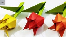 How To Make: Origami Tulip Flower| Easy Paper Flowers | Origami Flower Easy | Craftastic