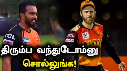 SRHல் இனி அதிரடிக்கு Kane Williamson  அமைதிக்கு  Kedar jadhav |Oneindia Tamil