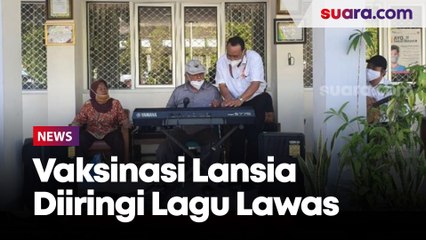 Cegah Bosan, Vaksinasi Lansia di Kantor Dinkes DIY Diiringi Lagu Nostalgia