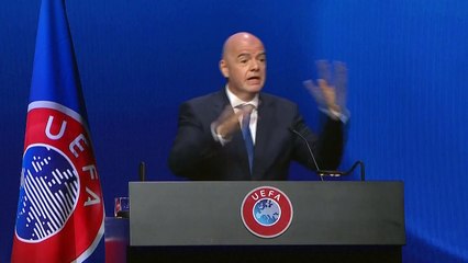 Football - Gianni Infantino talks about the Super League