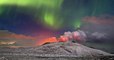 En Islande, un photographe a immortalisé une éruption volcanique en même temps que l'apparition d'une aurore boréale