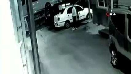 Otomobilden hırsızlık güvenlik kamerasında