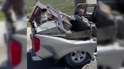 Kahramanmaraş'ta kaza sonrası araç hurdaya döndü: 1 ölü, 2 yaralı