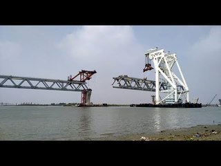 পদ্মা সেতুতে বসল অষ্টম স্প্যান || jagonews24.com