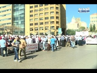 مستخدمو الضمان يعتصمون في رياض الصلح - دارين دعبوس
