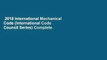 2018 International Mechanical Code (International Code Council Series) Complete