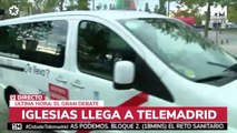 Pablo Iglesias llega a los estudios de Telemadrid