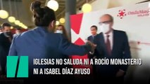 Pablo Iglesias no saluda a Rocío Monasterio ni a Isabel Díaz Ayuso