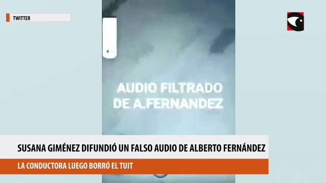 Susana Giménez difundió un falso audio de Alberto Fernández