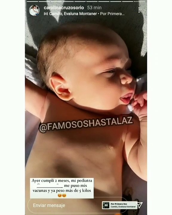Así celebró Carolina Cruz los dos meses de Salvador