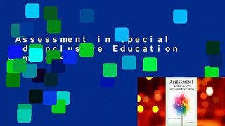 Assessment in Special and Inclusive Education Complete