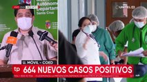 Santa Cruz reporta 664 nuevos casos positivos de coronavirus