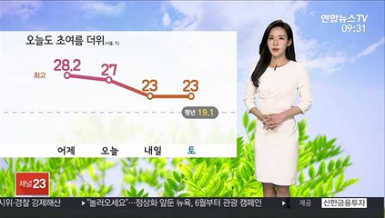 [날씨] '서울 27도' 낮 더위 계속…수도권 미세먼지