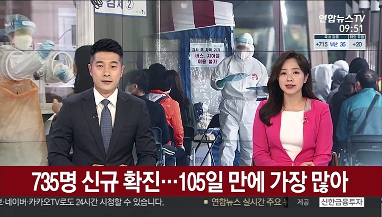 735명 신규 확진…105일 만에 가장 많아